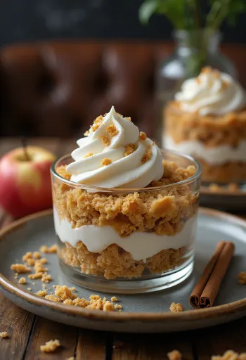 Torta di mele e mascarpone servita a fette