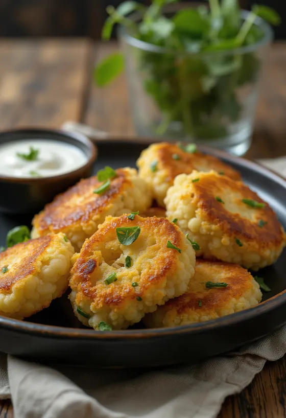 Gobi Bhaji preparato fresco, con polpette di cavolfiore croccanti