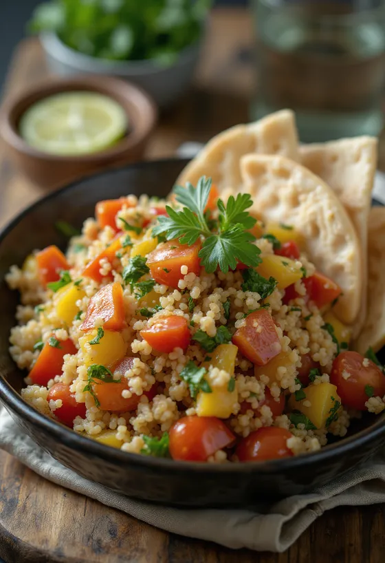 Tabbouleh con prezzemolo fresco e menta
