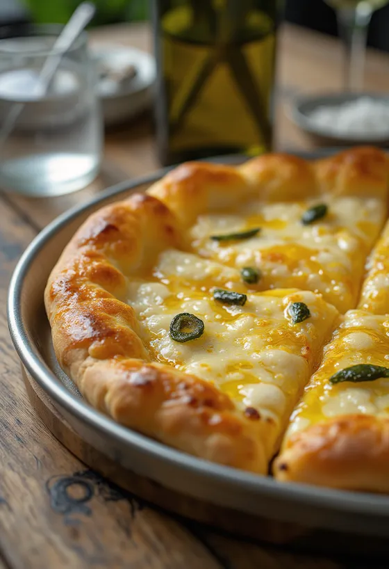 Pizza all’Olio con olio extravergine e erbe fresche