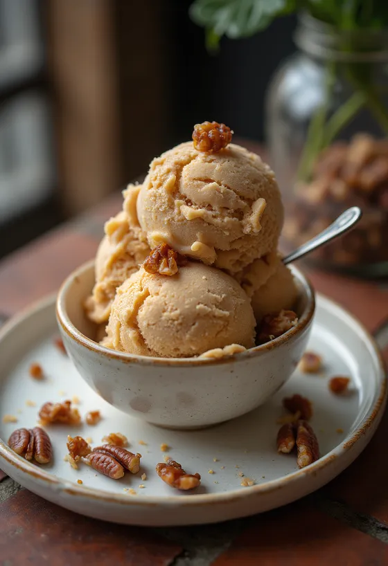 Gelato Pralinato servito