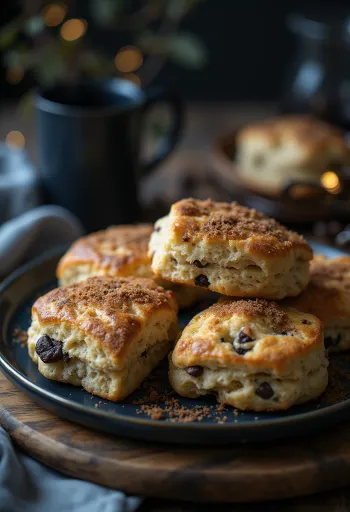 Focaccine al caffellatte servite