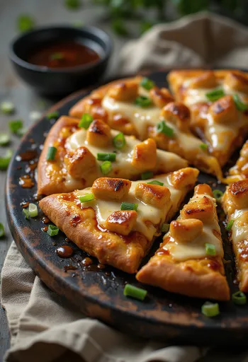 Teriyaki chicken pizza con pollo lucido e sesamo
