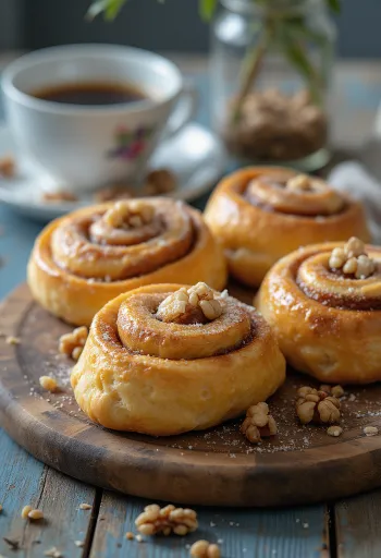 Girelle Kanelbulle con noci fresche