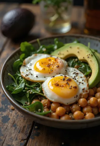 Buddha Bowl con melanzane grigliate servita