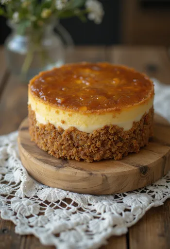 Torta al miele decorata con noci