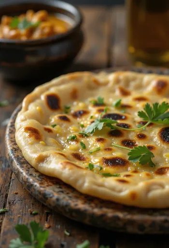 Chapati servito con spezie e ghee