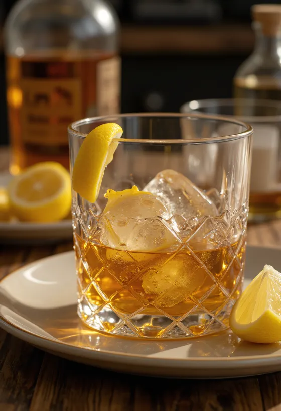 Whiskey al miele nel bicchiere