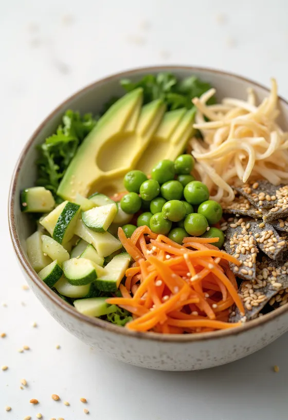 Sushi bowl vegana senza riso