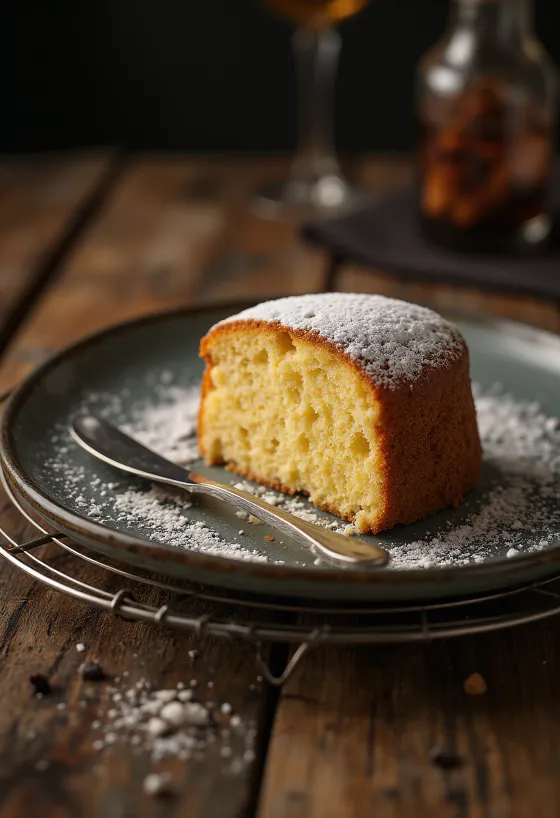 Torta al burro noisette servita a fette