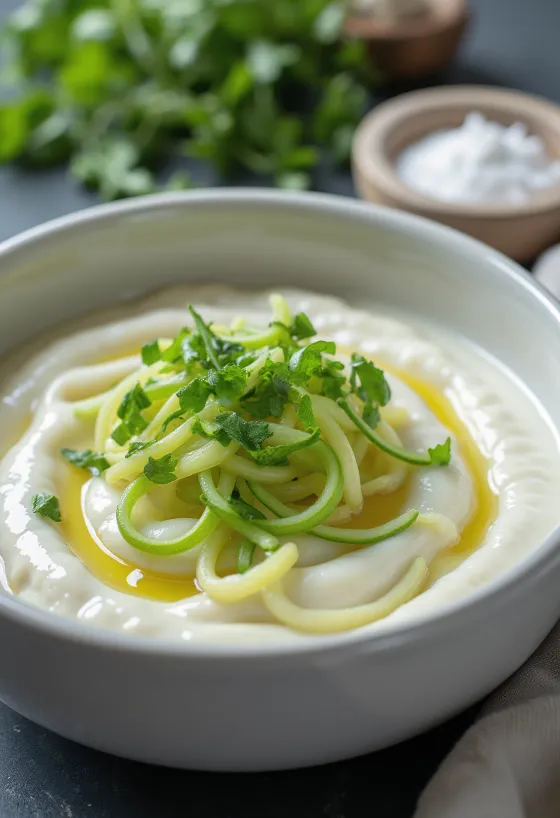 Salsa allo yogurt e menta servita con carne grigliata