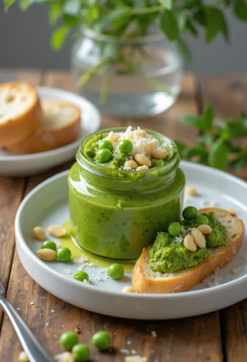 Pesto di piselli e menta, una fresca salsa verde