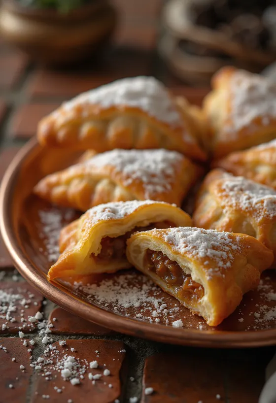 Dumpling di datteri algerini serviti