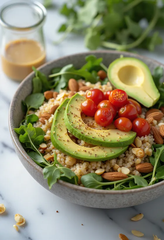 Buddha bowl con avocado e lime