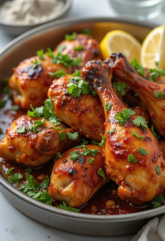 Pollo Tandoori servito con pane naan e insalata