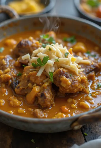 Curry di capra servito con riso