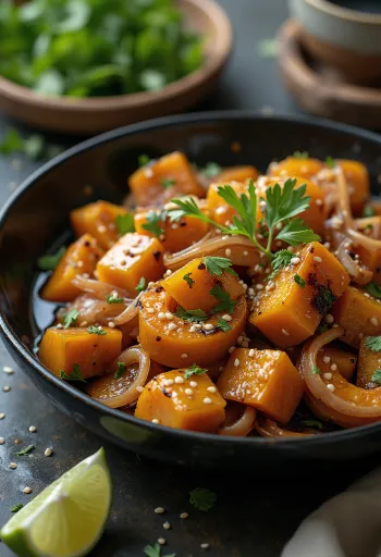 Wok di tofu con zucca e lime