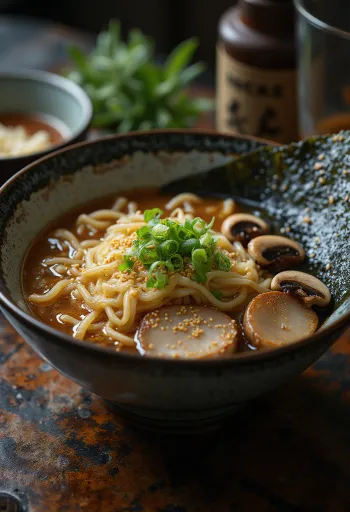 Onomichi ramen con brodo di pesce e strutto, carne chashu e uovo