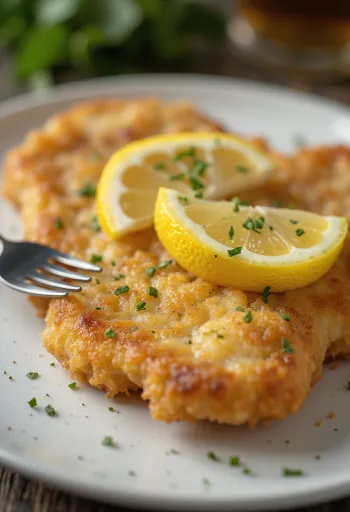 Wiener schnitzel servita nel piatto