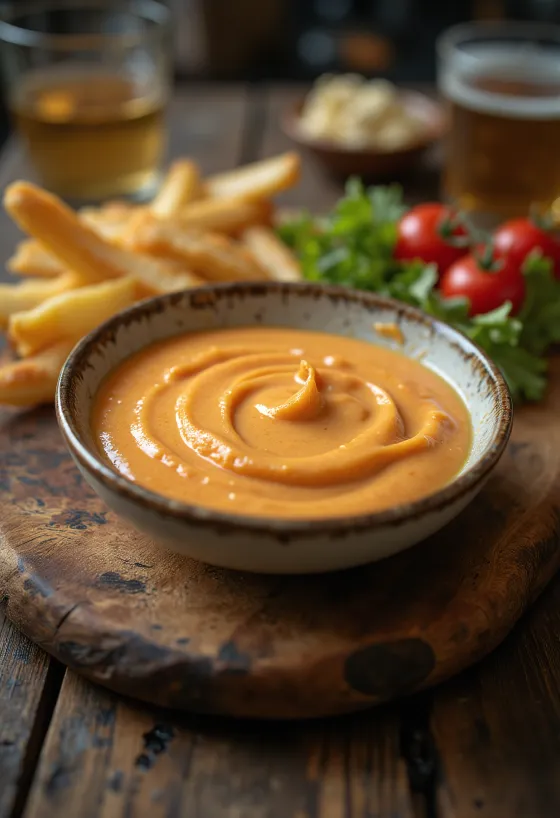 Maionese al Chipotle servita con patatine fritte