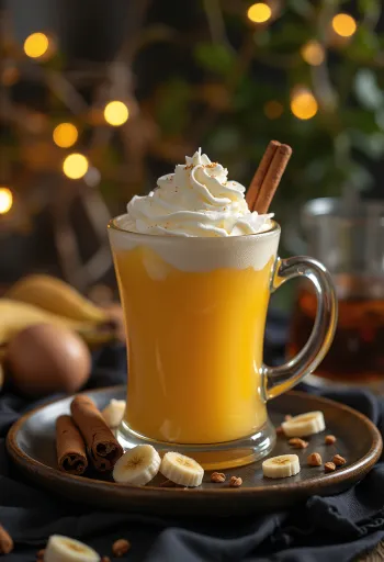 Sidro banana e mango servito caldo