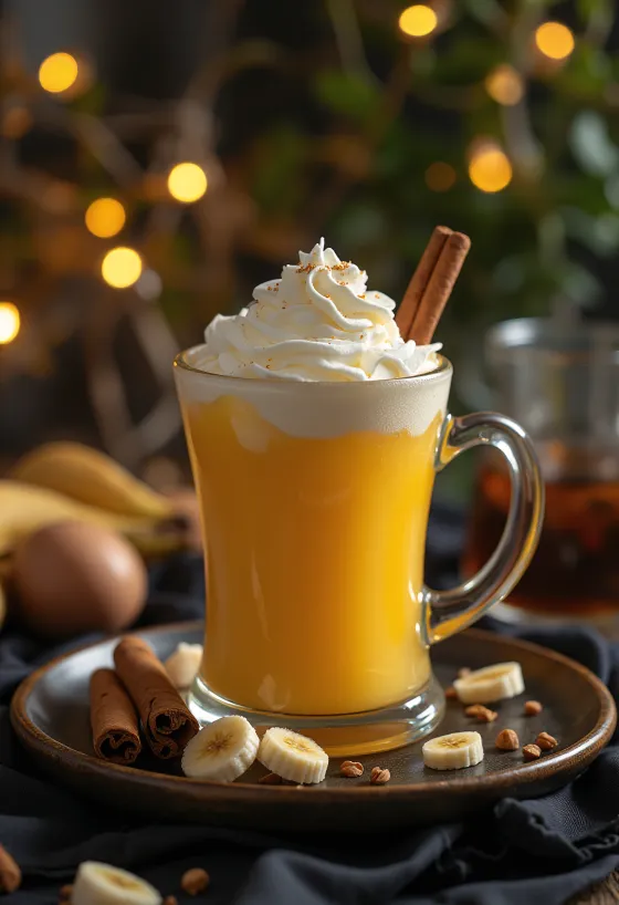 Sidro banana e mango servito caldo