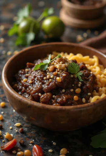 Mole poblano servito con pollo e riso