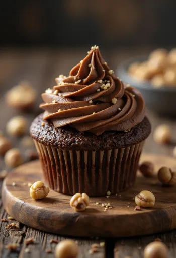 Cupcake alla Nutella serviti su un piatto