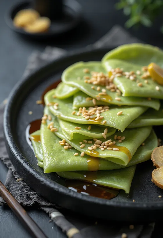 Crespelle al Wasabi servite
