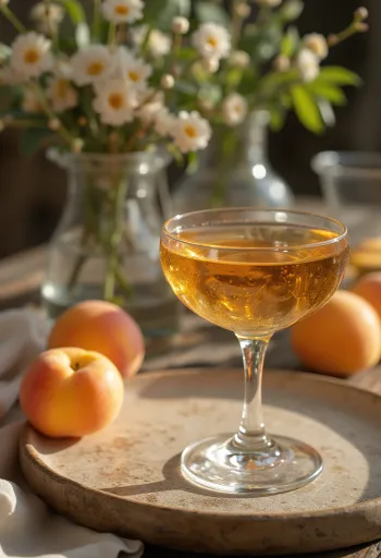 Pálinka all'albicocca servita in bottiglia