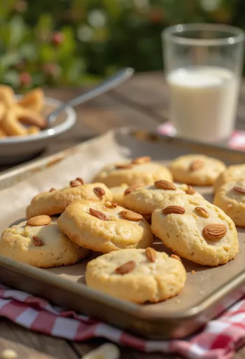 Biscotti alle mandorle serviti