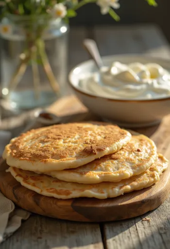Pancake all'avena appena sfornati
