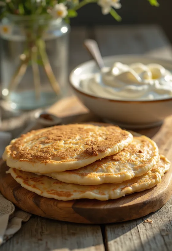 Pancake all'avena appena sfornati