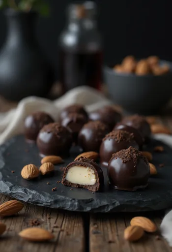 Bonbon al marzapane serviti