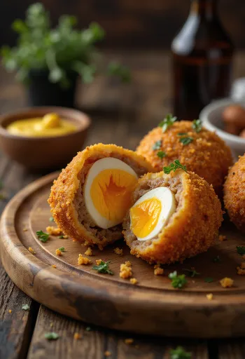 Uova alla scozzese in friggitrice ad aria, croccanti fuori e succose dentro