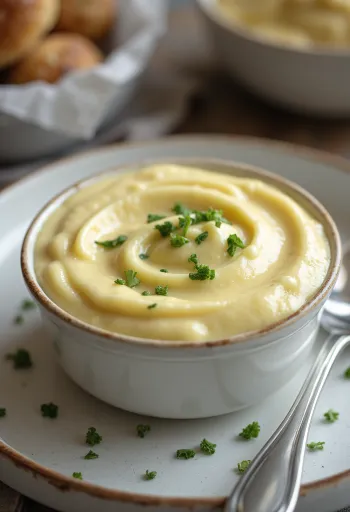 Salsa alla senape con panna e dragoncello servita