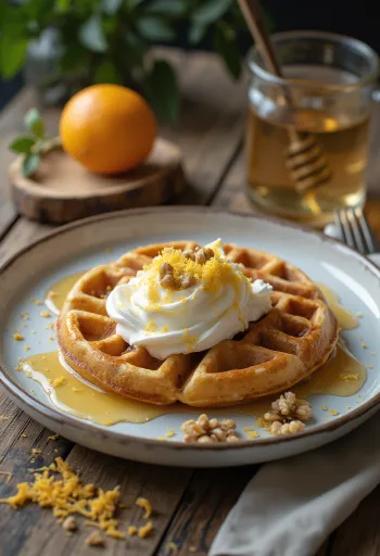 Waffle ricetta segreta serviti