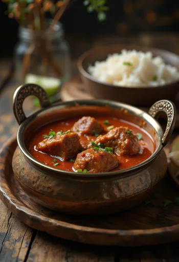 Rogan Josh Classico, servito con carne di agnello in salsa speziata