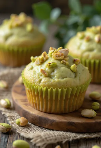 Cupcake al pistacchio decorati