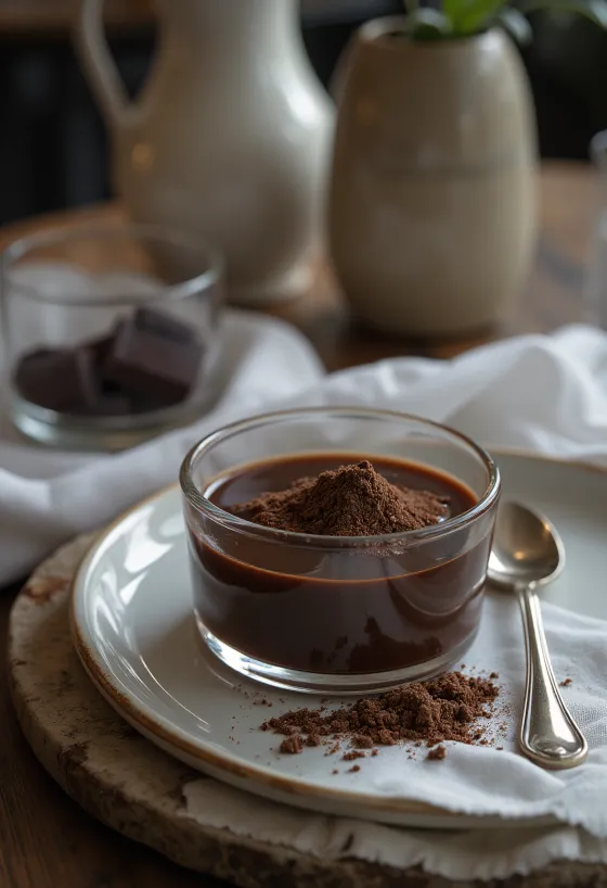 Liquore al cioccolato servito in bottiglia