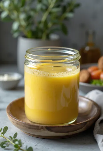 Salsa Honey Mustard servita con insalata