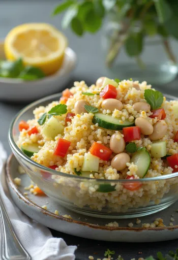 Insalata vegana di quinoa e fagioli