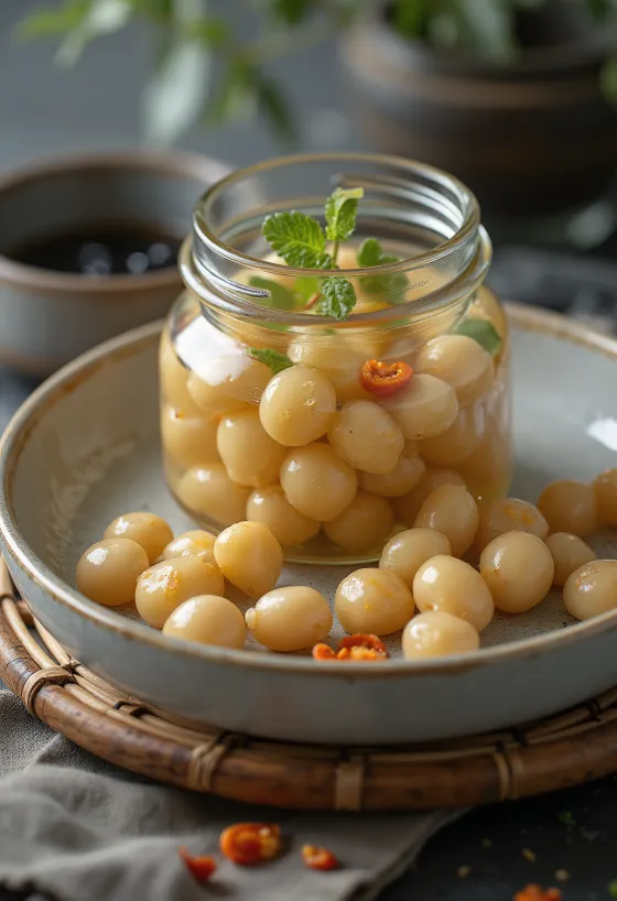 Natto sottaceto in barattolo