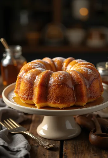 Kuglof al miele servito