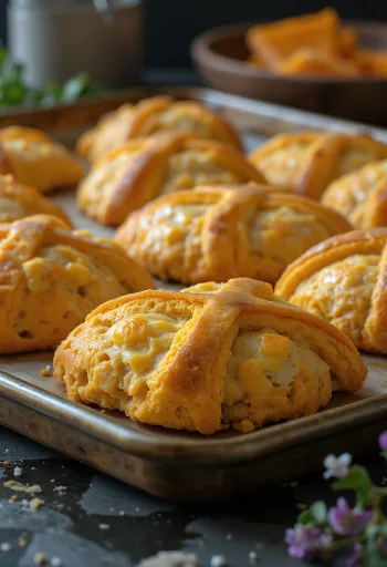 Pogácsa alle patate dolci serviti in tavola