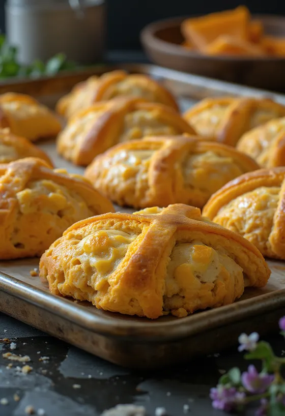 Pogácsa alle patate dolci serviti in tavola