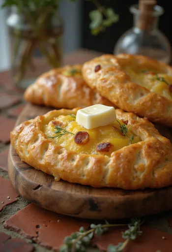 Karjalanpiirakka ripieno di purè di patate, in pasta di segale, servito