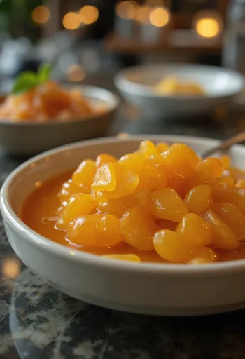 Salsa all'arancia e zenzero servita