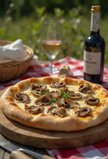 Pizza stile Urali con porcini