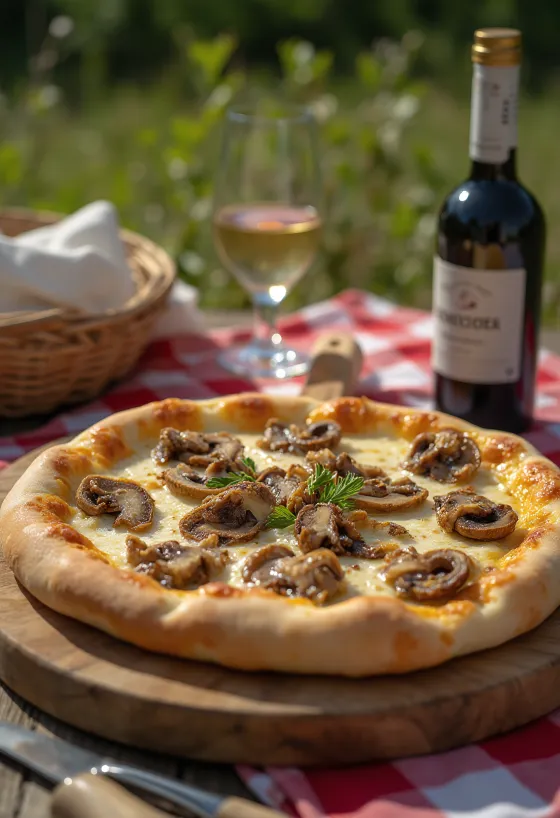 Pizza stile Urali con porcini